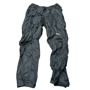 Red Ledge Mens Black‎ Nylon Thunderlight Zipped Pocket Pull-On Rain Pants Size L